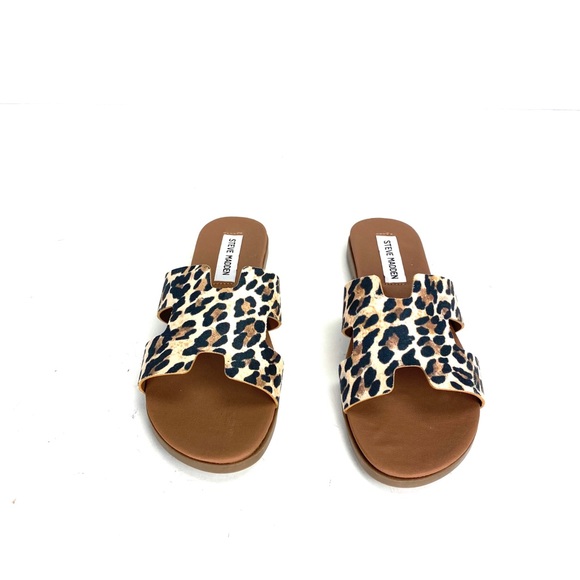 steve madden animal print slides
